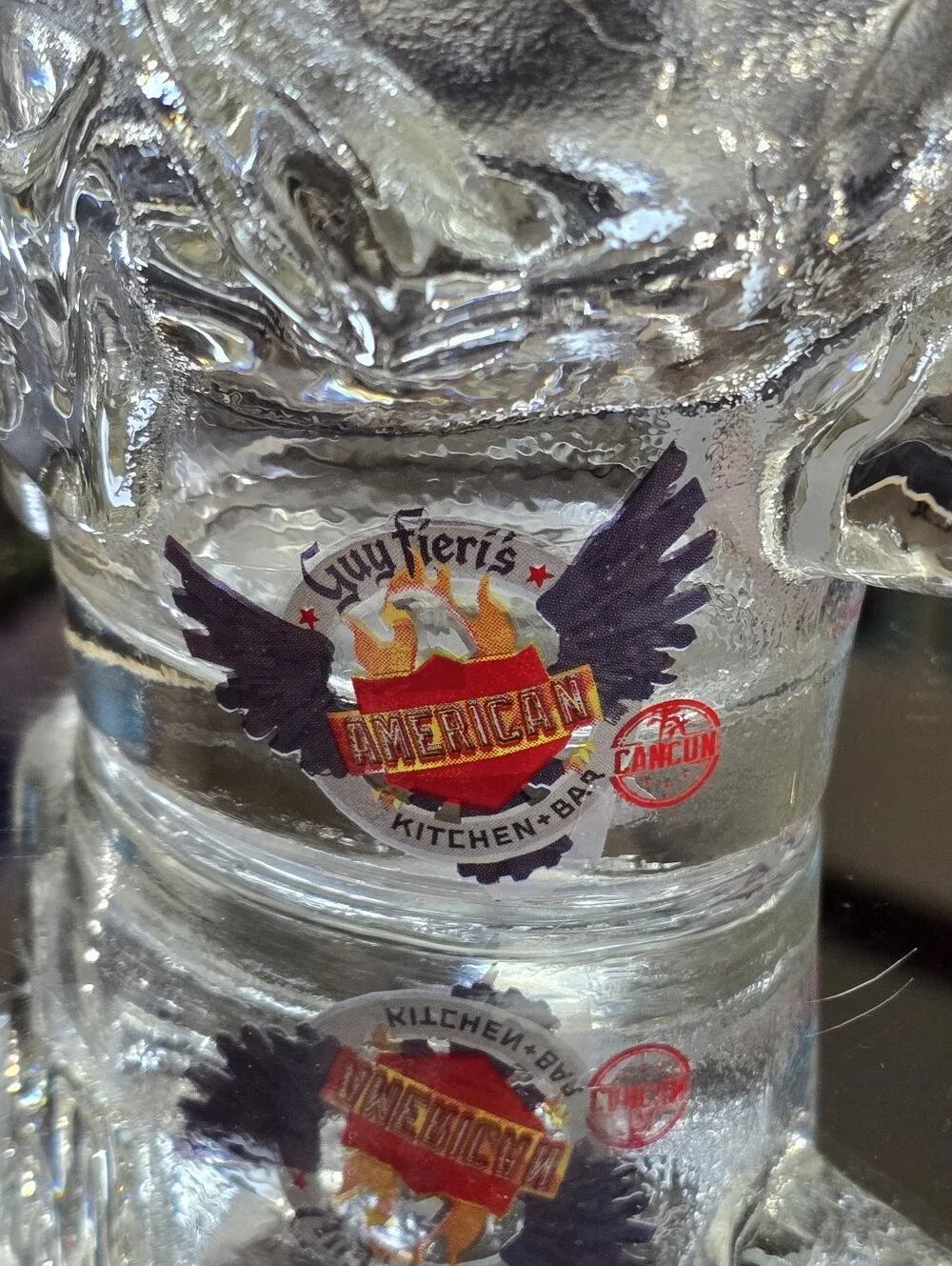 Guy Fieri American Kitchen Clear Glass Prirate Skull Beer Mugs Set Of 2
